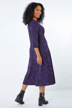 Purple Petite Animal Print Midi Dress -Dress Haven Sales Store 657112b7 e9c4 4b85 b506 b351a0b99cd8