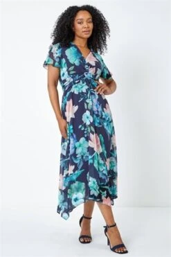 Mint Petite Frill Hem Floral Midi Dress -Dress Haven Sales Store 657dd50e 0391 40f0 b603 133ace278123