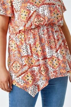 Orange Curve Sleeveless Aztec Midi Stretch Dress -Dress Haven Sales Store 66af290a 3fee 430b 8cfe 595dbb39b740