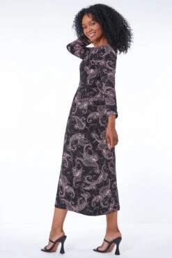 Black Petite Paisley Print Midi Dress -Dress Haven Sales Store 670bae45 5f6f 4ee3 8dfe f4a91b5fd880