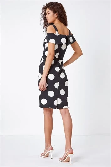 Red Spot Floral Print Premium Stretch Dress 5 Red Spot Floral Print Premium Stretch Dress - Image 3