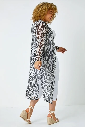 Black Curve Animal Shirred Stretch Maxi Dress 5 Black Curve Animal Shirred Stretch Maxi Dress - Image 3