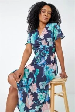 Mint Petite Frill Hem Floral Midi Dress -Dress Haven Sales Store 70671d1e 108d 4839 906c 7244cf3c821b