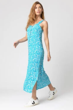 Turquoise Ditsy Floral Button Through Dress -Dress Haven Sales Store 70cffb15 f649 4a92 8872 38471c08a5f5