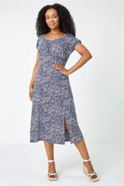 Blue Petite Floral Shirred Bardot Maxi Dress 10 Blue Petite Floral Shirred Bardot Maxi Dress -Dress Haven Sales Store 71da28aa 8d3d 46d2 99e5 cef13e98c139