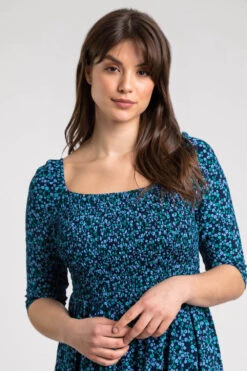 Blue Curve Ditsy Floral Shirred Midi Dress 10 Blue Curve Ditsy Floral Shirred Midi Dress -Dress Haven Sales Store 72445d10 1102 4956 926e 3d5ddd829e72