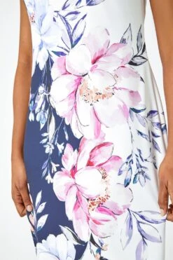 Navy Floral Print Premium Stretch Dress -Dress Haven Sales Store 74f47086 f708 4550 ade0 02166963e8c5