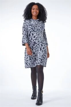 Dark Grey Petite Animal Slouch Dress 10 Dark Grey Petite Animal Slouch Dress -Dress Haven Sales Store 75f18f6d 1317 4485 968a 621f3771c1d1