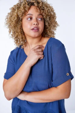 Navy Curve Lace Trim Tunic Dress -Dress Haven Sales Store 767e6065 ad6b 49db ab60 b4d41474a7cd