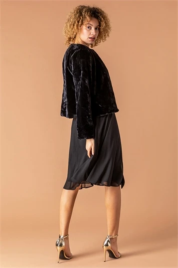 Wine Petite Side Wrap Stretch Midi Dress 4 Wine Petite Side Wrap Stretch Midi Dress - Image 2