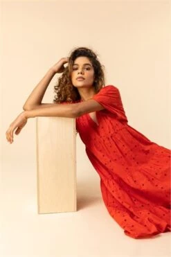 Fuchsia Embroidered Tiered Cotton Smock Dress -Dress Haven Sales Store 7856784e 5545 471c 9e86 c4b09f8011c2