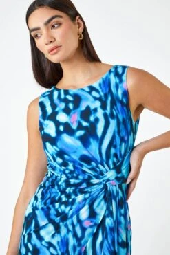 Blue LIMITED Animal Twist Detail Stretch Dress -Dress Haven Sales Store 7c319f09 17c0 42af a27f 48e3f69d119f