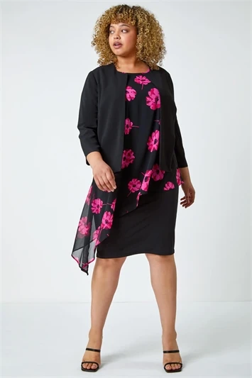 Black Curve Premium Stretch Polka Dot Dress 6 Black Curve Premium Stretch Polka Dot Dress - Image 4