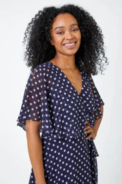 Navy Petite Polka Dot Cape Dress -Dress Haven Sales Store 7e2fb970 4a7f 4987 b5ea ac4f01a695bd