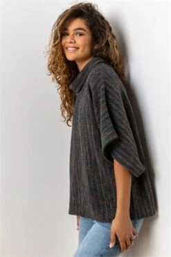 Grey Oversized Cowl Neck Textured Dress -Dress Haven Sales Store 83e4b102 ec46 49d4 94eb 8a8ef1862a64