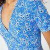 Blue Ditsy Floral Print Button Dress -Dress Haven Sales Store 87450f32 8e01 4d2c baa3 5b1245518956