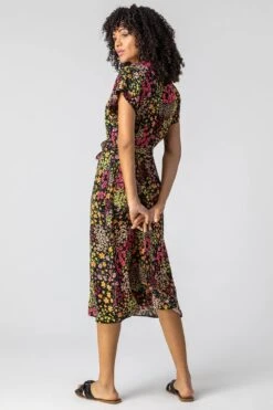 Multi Contrast Floral Print Shirt Dress -Dress Haven Sales Store 880e0b93 5de4 469e b1ed 10061c156d25