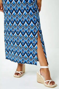 Navy Petite Aztec Print Shirred Maxi Dress 11 Navy Petite Aztec Print Shirred Maxi Dress -Dress Haven Sales Store 8b0f1f9d d8cc 42e4 b401 c8f3cbe12ebc