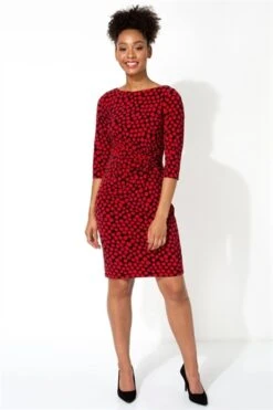 Red Abstract Spot Print Pocket Shift Dress 10 Red Abstract Spot Print Pocket Shift Dress -Dress Haven Sales Store 8b9a80ba 8f88 4b4a b18a 45103f159ab3
