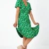 Green Petite Spot Frill Hem Stretch Dress 1 Green Petite Spot Frill Hem Stretch Dress -Dress Haven Sales Store 8c779206 a517 4339 8d0c 55417bca8d27