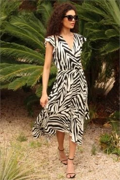 Black Zebra Print Midi Shirt Dress -Dress Haven Sales Store 8f6ffcfd 829f 4467 b267 03e906b79015