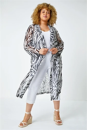 Black Curve Animal Shirred Stretch Maxi Dress 7 Black Curve Animal Shirred Stretch Maxi Dress - Image 5