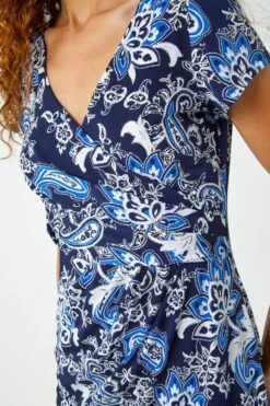 Navy Textured Paisley Print Wrap Dress 11 Navy Textured Paisley Print Wrap Dress -Dress Haven Sales Store 92a3c628 7c17 442a 8c1a 17fafaf91986
