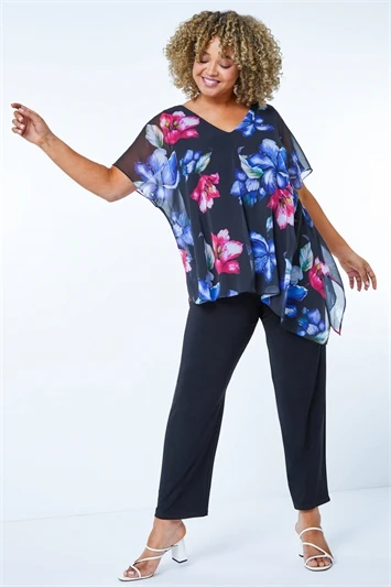 Pink Curve Floral Print Mesh Wrap Dress 3 Pink Curve Floral Print Mesh Wrap Dress