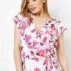 Pink Petite Floral Print Cape Midi Dress -Dress Haven Sales Store 9782a1d5 28e6 43d9 a3a9 06f3e7fe5a1a