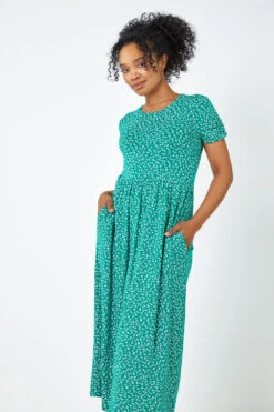 Green Petite Floral Print Midi Dress -Dress Haven Sales Store 97a6ede8 8617 4d00 afce d73b64ecce43