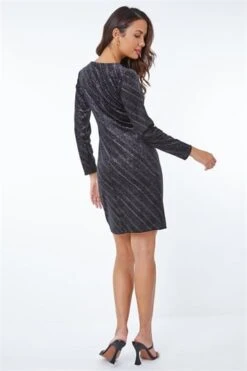 Blue Animal Velvet Stretch Wrap Dress -Dress Haven Sales Store 98939ce8 936f 4037 b4aa c36f2e5489b3