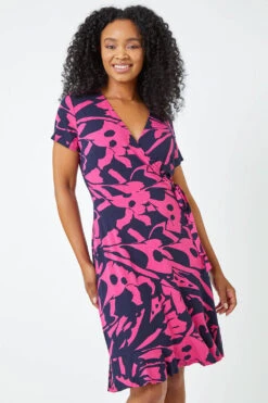 Pink Petite Abstract Print Wrap Dress 8 Pink Petite Abstract Print Wrap Dress -Dress Haven Sales Store 996c42c3 35ef 44a7 a116 4bee98e046e5