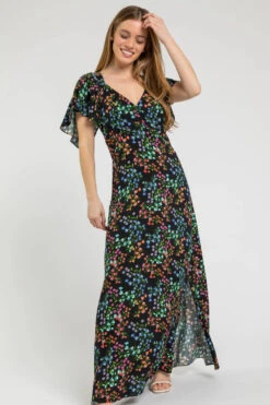 Black Petite Ditsy Floral Print Maxi Dress -Dress Haven Sales Store 99d6e10e 17bf 4b75 81d4 2ab3459df108