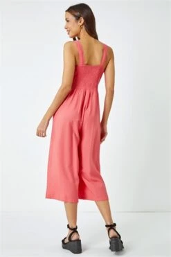 Pink Sleeveless Gathered Midi Dress -Dress Haven Sales Store a3b3caa4 105a 468e 9a14 19118a090d0a