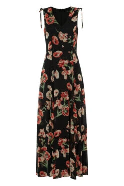 Red V-Neck Frill Poppy Maxi Dress -Dress Haven Sales Store a8bc47db e1e3 405c a45e bc63db28c995