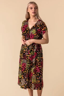 Multi Floral Print Button Through Dress -Dress Haven Sales Store aa4d4fa7 ce23 48bd b406 abc23113d54c