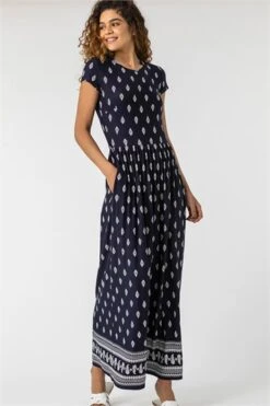 Black Petite Border Print Stretch Midi Dress -Dress Haven Sales Store ac8336f5 a360 41d2 80de ca31716f0fbf