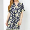 Navy Petite Contrast Floral Print Shirt Dress -Dress Haven Sales Store ad7f4954 334a 4d0a 8f0a 4cd26320cfc0