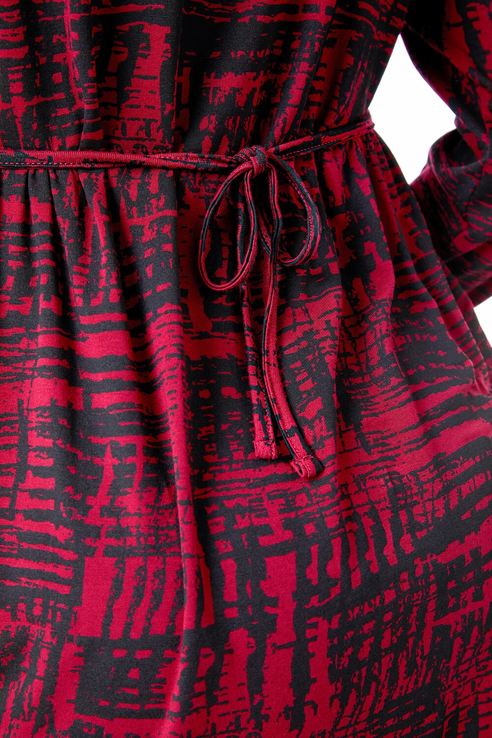 Wine Petite Abstract Print Fit & Flare Dress 7 Wine Petite Abstract Print Fit & Flare Dress - Image 5