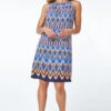 Blue Petite Tribal Print Halterneck Shift Dress 1 Blue Petite Tribal Print Halterneck Shift Dress -Dress Haven Sales Store af63ffab 714f 45b9 a1cf ac88feed7631