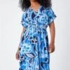 Blue Petite Floral Stretch Shirred Midi Dress 1 Blue Petite Floral Stretch Shirred Midi Dress -Dress Haven Sales Store b3cd006c b2ba 4b4a 9ba3 c541d0d561b4