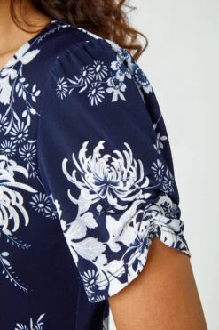 Navy Floral Print Frill Hem Dress 11 Navy Floral Print Frill Hem Dress -Dress Haven Sales Store b523414e 9f7a 4379 8ee7 4b90dbad9771