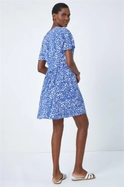 Blue Petite Leaf Print Midi Stretch Dress 10 Blue Petite Leaf Print Midi Stretch Dress -Dress Haven Sales Store b776da9e 24c4 498c bb64 ad4eb71db503