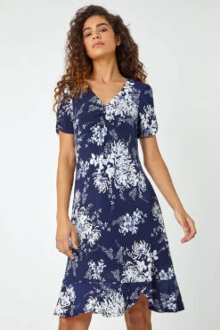 Navy Floral Print Frill Hem Dress 8 Navy Floral Print Frill Hem Dress -Dress Haven Sales Store c1c92d31 da45 467f b6d2 4d2084eee92d