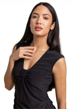 Black Knot Detail Premium Stretch Midi Dress -Dress Haven Sales Store c3194604 5cb3 4d28 85bd 6d47049c010e