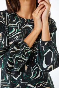 Black Marble Print Fit & Flare Dress -Dress Haven Sales Store c7034cd0 c4d7 4a8c 97b0 4becf7b44dab