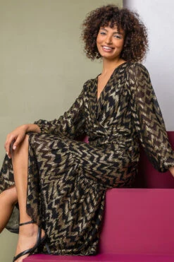 Gold Metallic Zig Zag Tiered Midi Dress -Dress Haven Sales Store c9e82f4d f28a 4313 a557 9a071a1fd14c