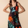 Black Tropical Print Panel Swing Dress -Dress Haven Sales Store ca35b406 06a1 4c2a a117 6e2699475dea