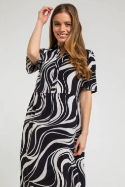 Navy Petite Swirl Print Shirt Dress -Dress Haven Sales Store cdbe0fe0 15c3 4782 abc4 a06edead7455
