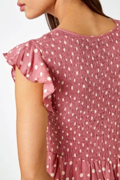 Pink Frill Sleeve Spot Shirred Midi Dress 11 Pink Frill Sleeve Spot Shirred Midi Dress -Dress Haven Sales Store ce7aec77 d69d 4b0c 9f48 f2b168f09448